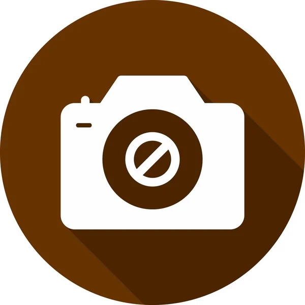 Camera Glyph Circle Vector Icon Design — Stock Vector