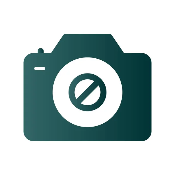 Καμία Φωτογραφική Μηχανή Glyph Gradient Vector Σχεδίαση Εικονιδίου — Διανυσματικό Αρχείο