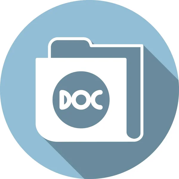 Doc Folder Glyph Circle Vector Design — стоковый вектор