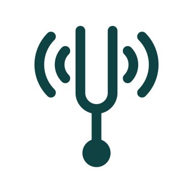 Fork Glyph Gradyan Vektör Simgesi Tasarımı Ayarlanıyor