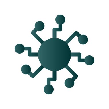 Devre Kabartma Gradyan Vektör Simgesi Tasarımı