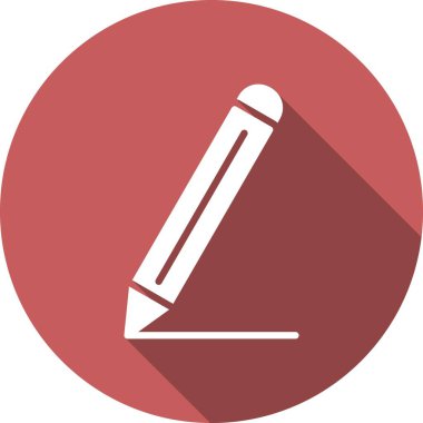 Kalem Kabartma Çemberi Vektör Simgesi Tasarımı