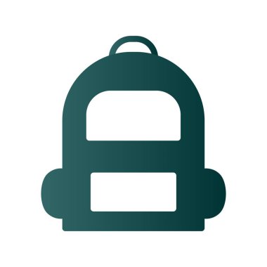 Çanta Glyph Gradyan Vektör Simgesi Tasarımı