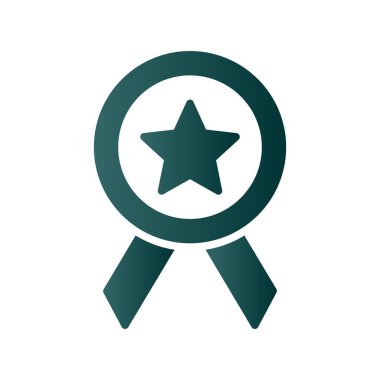 Madalya Gradyan Vektör Simgesi Tasarımı