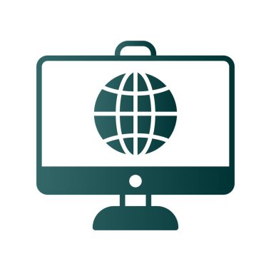 Lcd Gradyan Vektör Simgesi Tasarımı