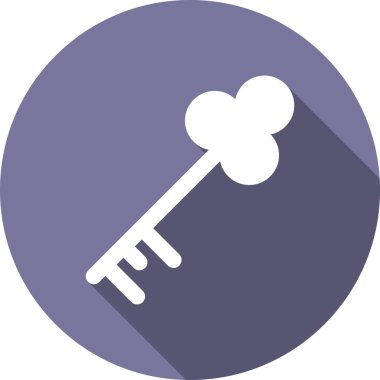 Anahtar Kabartma Çemberi Vektör Simgesi Tasarımı