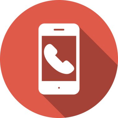 Cep telefonu Kabartma Çemberi Vektör Simgesi Tasarımı