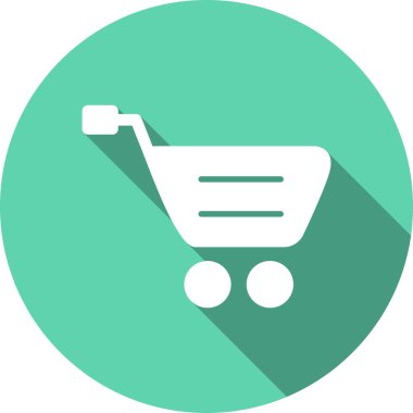 Cart Glyph Çember Vektör Simgesi Tasarımı