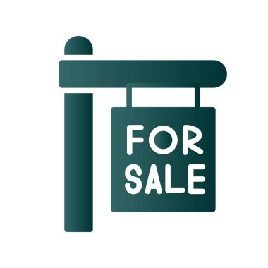 İndirim Kurulu Glyph Gradyan Vektör Simgesi Tasarımı