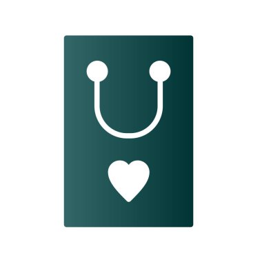 Love Bag Glyph Gradyan Vektör Simgesi Tasarımı