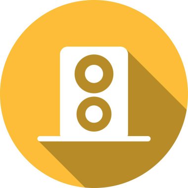 Sözcü Glyph Çember Vektör Simgesi Tasarımı