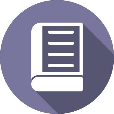 Kitap Kabartma Çemberi Vektör Simgesi Tasarımı