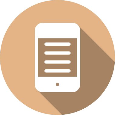 Ebook Glyph Çember Vektör Simgesi Tasarımı