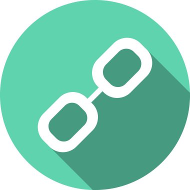 Link Glyph Çember Vektör Simgesi Tasarımı