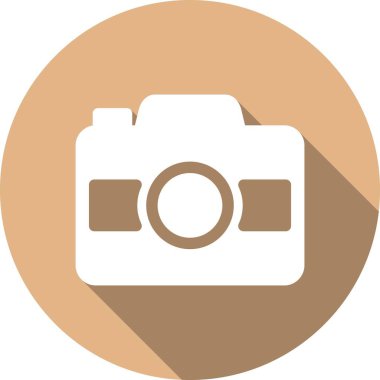 Fotoğraf Kamerası Kabartma Çemberi Vektör Simgesi Tasarımı