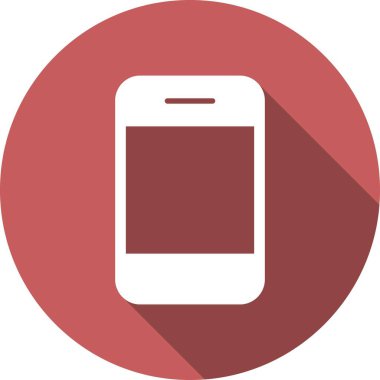 Akıllı Telefon Kabartma Çemberi Vektör Simgesi Tasarımı