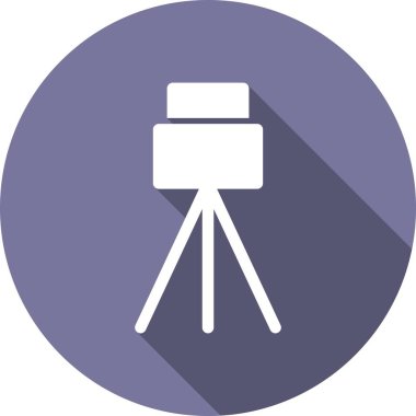 Tripod Glyph Çember Vektör Simgesi Tasarımı