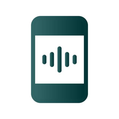 Ses Kaydedici Glyph Gradyan Vektör Simgesi Tasarımı