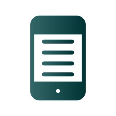 Ebook Glyph Gradyan Vektör Simgesi Tasarımı