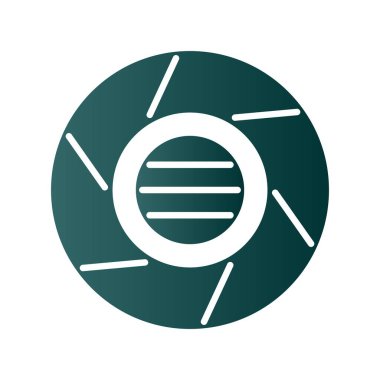 Kamera Merceği Gradyan Vektör Simgesi Tasarımı