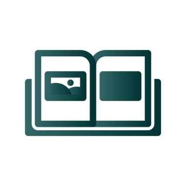 Fotoğraf Albümü Gradyan Vektör Simgesi Tasarımı