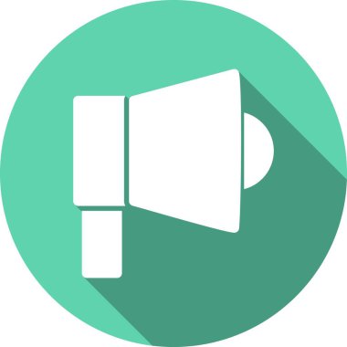 Sözcü Glyph Çember Vektör Simgesi Tasarımı