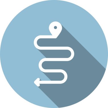 Yol Haritası Glyph Çember Vektör Simgesi Tasarımı