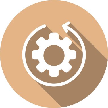 Özyineleme Glyph Çember Vektör Simgesi Tasarımı