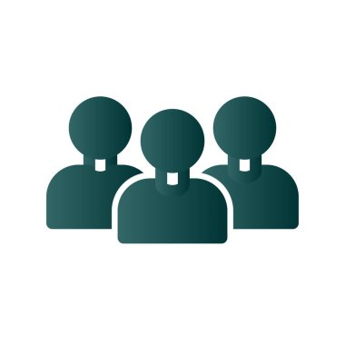 Takım Lideri Glyph Gradyan Vektör Simgesi Tasarımı