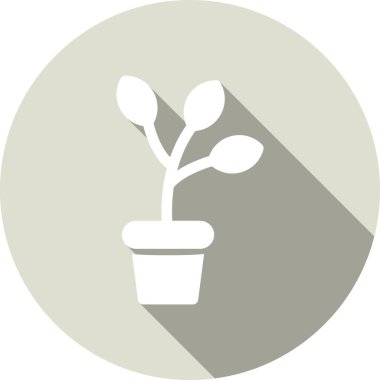 Bitki Kabartma Çemberi Vektör Simgesi Tasarımı