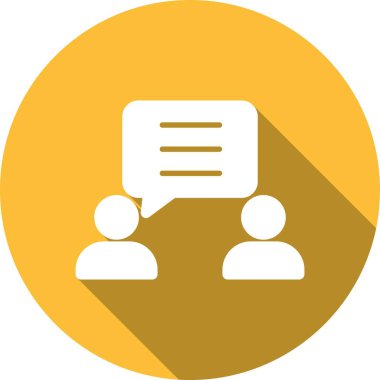 Konuşma Kabartma Çemberi Vektör Simgesi Tasarımı