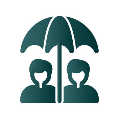 Koruma Kabartması Gradyan Vektör Simgesi Tasarımı