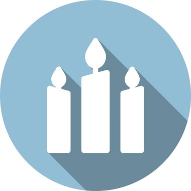 Mum Kabartma Çemberi Vektör Simgesi Tasarımı