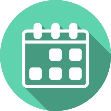 Takvim Glyph Çember Vektör Simgesi Tasarımı