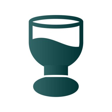 Glass Glyph Gradyan Vektör Simgesi Tasarımı