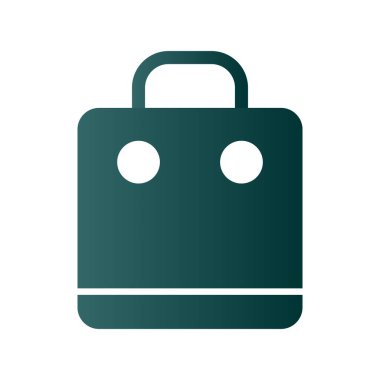 Hediye Çantası Kabartma Gradyan Vektör Simgesi Tasarımı