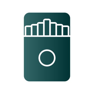 Sigara Kabartması Gradyan Vektör Simgesi Tasarımı