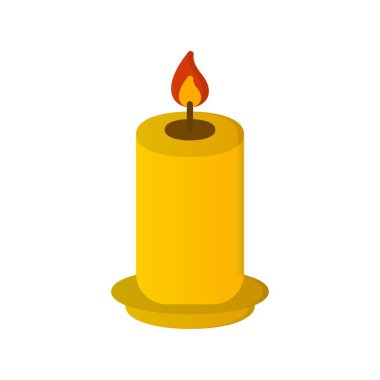 Mum Düz Vektör Simgesi Tasarımı