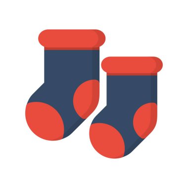 Çorap Düz Vektör Simgesi Tasarımı