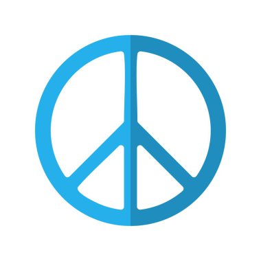 Barış İşareti Düz Vektör Simgesi Tasarımı