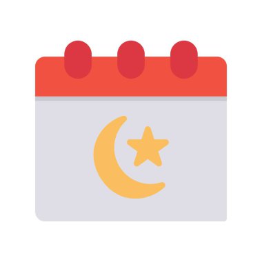  Ramazan Takvimi Düz Vektör Simgesi Tasarımı