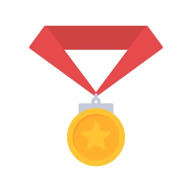  Madalya Düz Vektör Simgesi Tasarımı