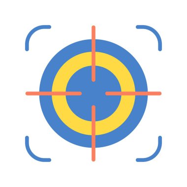 Hedef Düz Vektör Simgesi Tasarımı