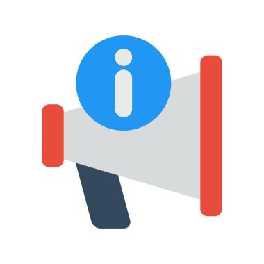 Megafon Düz Vektör Simgesi Tasarımı