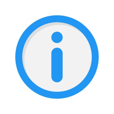 Bilgi Düz Vektör Simgesi Tasarımı