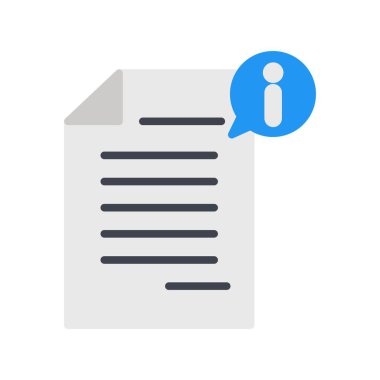 Belge Düz Vektör Simgesi Tasarımı