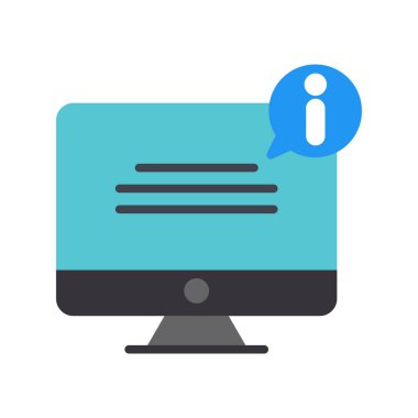 Bilgisayar Düz Vektör Simgesi Tasarımı