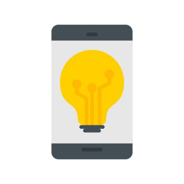 Teknoloji Düz Vektör Simgesi Tasarımı