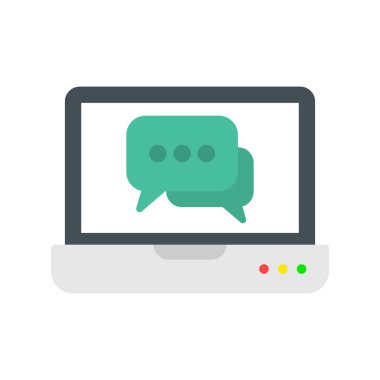 Chatbot Düz Vektör Simgesi Tasarımı