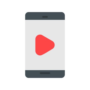 Müzik Düz Vektörü Simgesi Tasarımı Çal